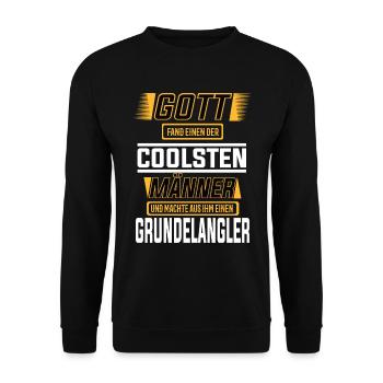 Grundelangler, einer der coolsten Männer der Welt - Unisex Pullover - Schwarz - Vorne - Alina (178cm) & Michal (187cm)