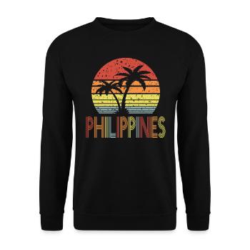 Philippines - Unisex Pullover - Schwarz - Vorne - Alina (178cm) & Michal (187cm)