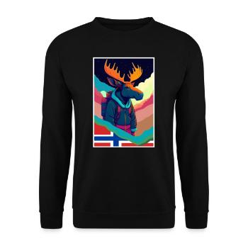 Orignal, Randonnée, Scandinavie Vacances de voyage Norvège - Sweat-shirt Unisexe - noir - Devant - Alina (178cm) & Michal (187cm)