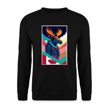 Orignal, Randonnée pédestre, Voyages nature Vacances Canada - Sweat-shirt Unisexe - noir - Devant - Alina (178cm) & Michal (187cm)
