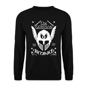Arminius the Germanic hero of the Battle of the Varus - Unisex Sweatshirt - black - Front - Alina (178cm) & Michal (187cm)