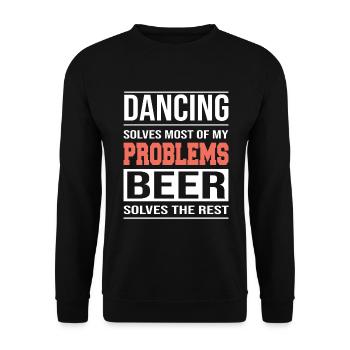 Dancing solves Most of my Problems, Tanz Design - Unisex Sweatshirt - black - Front - Alina (178cm) & Michal (187cm)