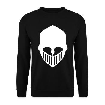 Ritterhelm, das coole Ritter Fan Design - Unisex Pullover - Schwarz - Vorne - Alina (178cm) & Michal (187cm)