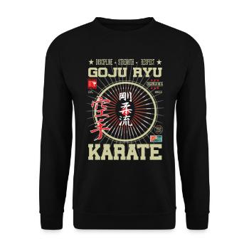 Goju-Ryu Karate Okinawa Design - Unisex Pullover - Schwarz - Vorne - Alina (178cm) & Michal (187cm)