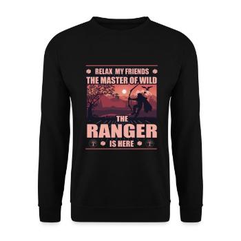 Ranger, master of the wilderness - Unisex Sweatshirt - black - Front - Alina (178cm) & Michal (187cm)