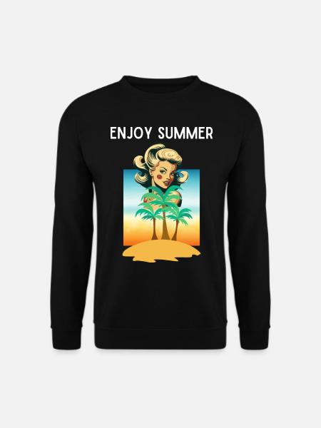 ENJOY SUMMER - Unisex Sweatshirt - black