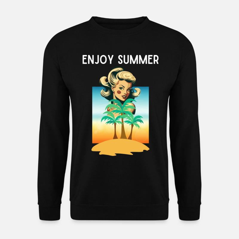 ENJOY SUMMER - Unisex Sweatshirt - black