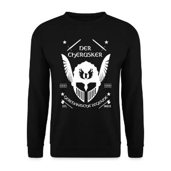 Cherusker - germanische Legenden Design - Unisex Pullover - Schwarz - Vorne - Alina (178cm) & Michal (187cm)
