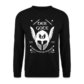 Gote - germanische Legenden, Goten Design - Unisex Pullover - Schwarz - Vorne - Alina (178cm) & Michal (187cm)