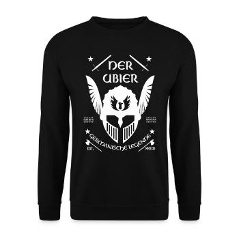Ubier - germanische Legenden Design - Unisex Pullover - Schwarz - Vorne - Alina (178cm) & Michal (187cm)