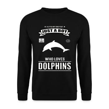 Just a Boy who loves Poodle Outfit - Unisex Sweatshirt - black - Front - Alina (178cm) & Michal (187cm)
