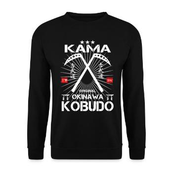 Kama - The Kobudo Weapon Design of the Masters - Unisex Sweatshirt - black - Front - Alina (178cm) & Michal (187cm)