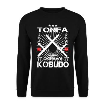 Tonfa Kobudo: Die Kunst von Okinawa - Unisex Pullover - Schwarz - Vorne - Alina (178cm) & Michal (187cm)