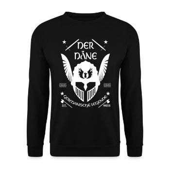Der Däne - Stolzes Germanisches Design - Unisex Pullover - Schwarz - Vorne - Alina (178cm) & Michal (187cm)