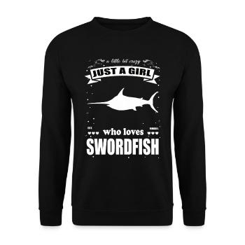 Just a Girl Who Loves Swordfish Outfit - Unisex Sweatshirt - black - Front - Alina (178cm) & Michal (187cm)