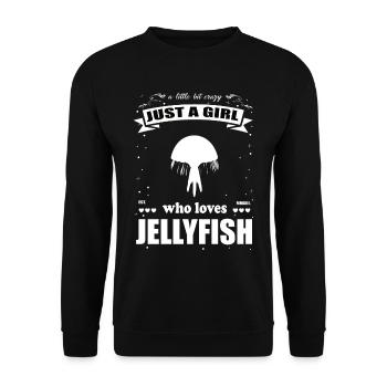 Just a Girl who loves Quallen Outfit - Unisex Pullover - Schwarz - Vorne - Alina (178cm) & Michal (187cm)