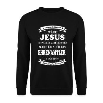 Ehrenamt - Unisex Pullover - Schwarz - Vorne - Alina (178cm) & Michal (187cm)