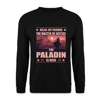 Paladin - Master of Courage: Courage and Honor Combined - Unisex Sweatshirt - black - Front - Alina (178cm) & Michal (187cm)