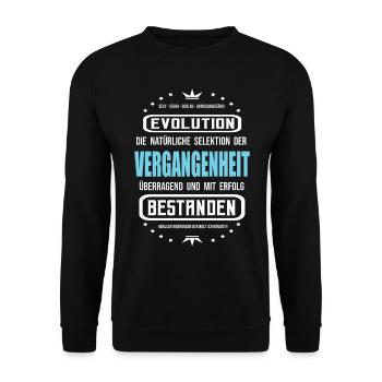 Past, Evolution, Development - Unisex Sweatshirt - black - Front - Alina (178cm) & Michal (187cm)