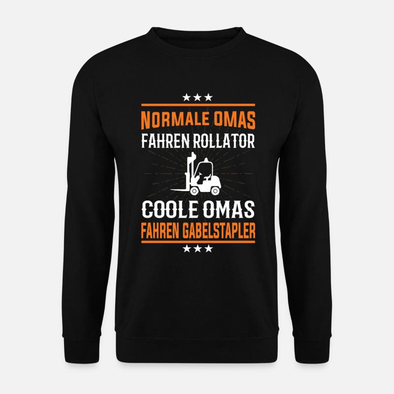 Coole Omas fahren Traktor Design - Unisex Pullover - Schwarz