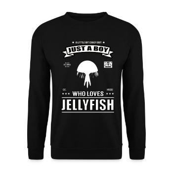 Juste un garçon qui aime la tenue de méduse - Sweat-shirt Unisexe - noir - Devant - Alina (178cm) & Michal (187cm)