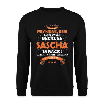 Tout ira bien Sascha est de retour - Sweat-shirt Unisexe - noir - Devant - Alina (178cm) & Michal (187cm)
