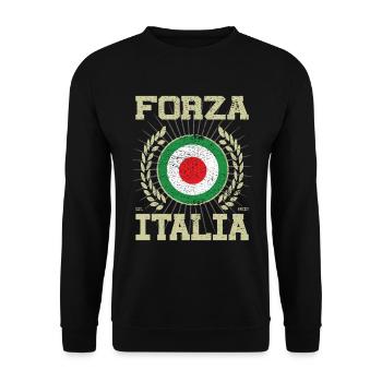 Forza Italia, le design cool de l’Italie - Sweat-shirt Unisexe - noir - Devant - Alina (178cm) & Michal (187cm)