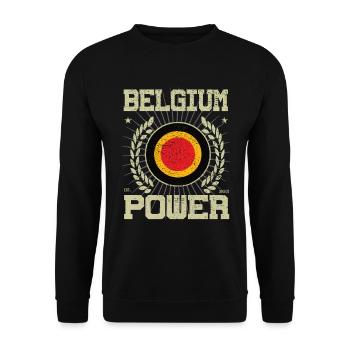 Design Cool Belgique - Sweat-shirt Unisexe - noir - Devant - Alina (178cm) & Michal (187cm)