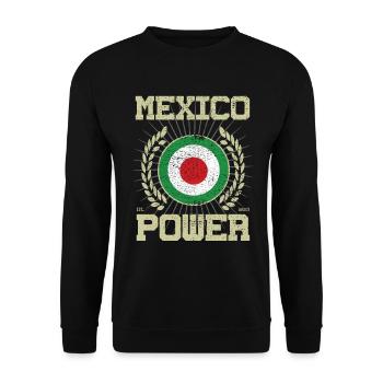 Design cool du Mexique - Sweat-shirt Unisexe - noir - Devant - Alina (178cm) & Michal (187cm)