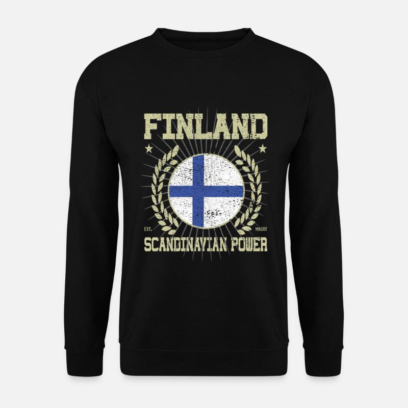 Cooles Finnland Design - Unisex Pullover - Schwarz
