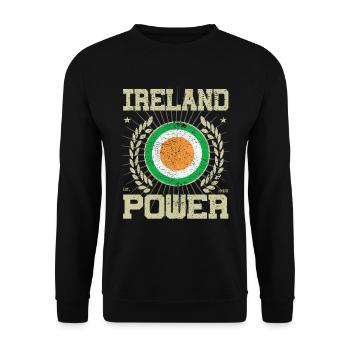Design cool de l’Irlande - Sweat-shirt Unisexe - noir - Devant - Alina (178cm) & Michal (187cm)