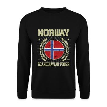 Design Cool Norvège - Sweat-shirt Unisexe - noir - Devant - Alina (178cm) & Michal (187cm)