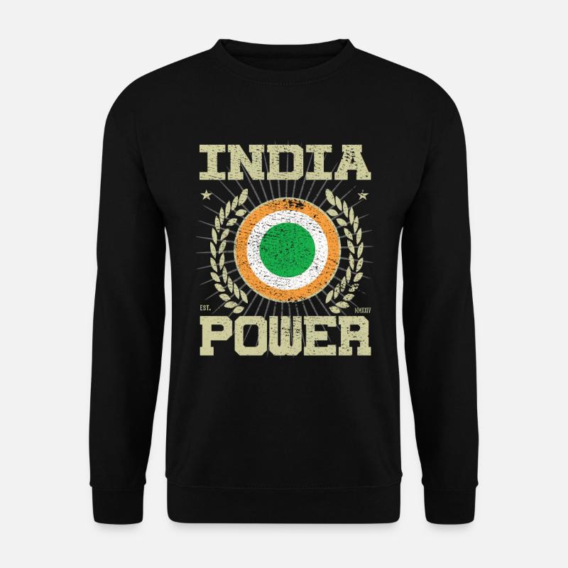 Cooles Indien Design - Unisex Pullover - Schwarz
