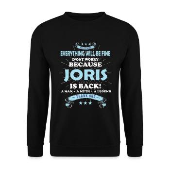 Everything will be fine Joris Is back - Unisex Pullover - Schwarz - Vorne - Alina (178cm) & Michal (187cm)