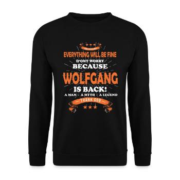 Tout ira bien Wolfgang est de retour - Sweat-shirt Unisexe - noir - Devant - Alina (178cm) & Michal (187cm)