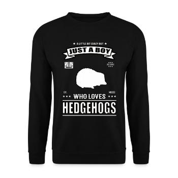 Juste un garçon qui aime la tenue de hérisson - Sweat-shirt Unisexe - noir - Devant - Alina (178cm) & Michal (187cm)