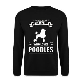 Juste un garçon qui aime la tenue de caniche - Sweat-shirt Unisexe - noir - Devant - Alina (178cm) & Michal (187cm)