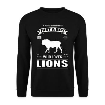Juste un garçon qui aime la tenue des Lions - Sweat-shirt Unisexe - noir - Devant - Alina (178cm) & Michal (187cm)