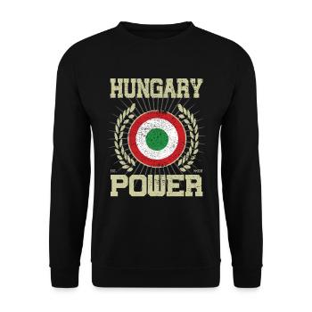 Hongrie Cool, Design - Sweat-shirt Unisexe - noir - Devant - Alina (178cm) & Michal (187cm)
