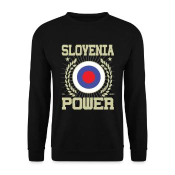 Design cool en Slovénie - Sweat-shirt Unisexe - noir - Devant - Alina (178cm) & Michal (187cm)