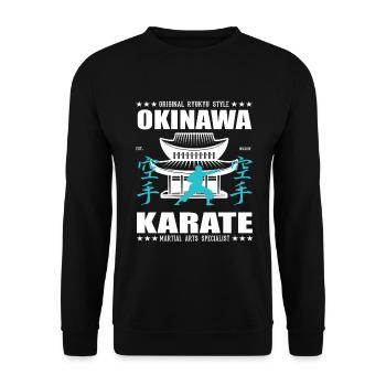 conception d’arts martiaux Karate-Do cool avec kanji - Sweat-shirt Unisexe - noir - Devant - Alina (178cm) & Michal (187cm)