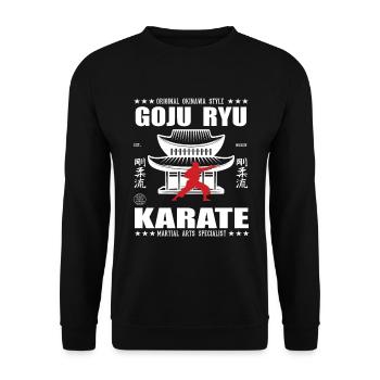 conception d’arts martiaux Gojo-Ryu cool avec kanji - Sweat-shirt Unisexe - noir - Devant - Alina (178cm) & Michal (187cm)