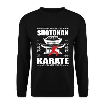 cool shotkan martial arts design with kanji - Unisex Sweatshirt - black - Front - Alina (178cm) & Michal (187cm)