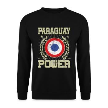 Cool Paraguay Design - Unisex Sweatshirt - black - Front - Alina (178cm) & Michal (187cm)