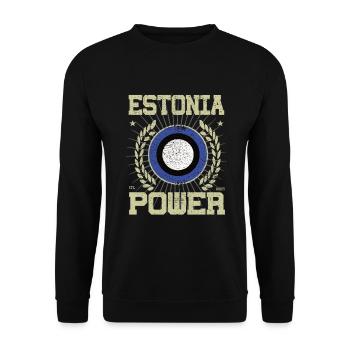 Cool Estonia, Design - Unisex Sweatshirt - black - Front - Alina (178cm) & Michal (187cm)
