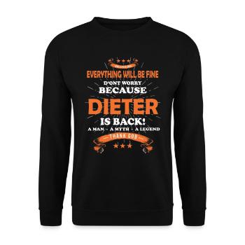 Tout ira bien Dieter est de retour - Sweat-shirt Unisexe - noir - Devant - Alina (178cm) & Michal (187cm)