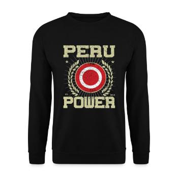 Design Cool Pérou - Sweat-shirt Unisexe - noir - Devant - Alina (178cm) & Michal (187cm)