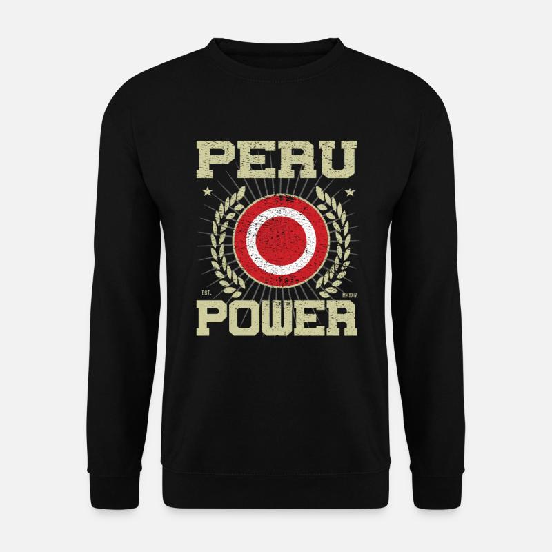 Cooles Peru Design - Unisex Pullover - Schwarz