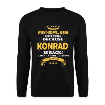 Tout ira bien Konrad est de retour - Sweat-shirt Unisexe - noir - Devant - Alina (178cm) & Michal (187cm)