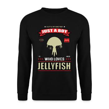 Juste un garçon qui aime la tenue de méduse - Sweat-shirt Unisexe - noir - Devant - Alina (178cm) & Michal (187cm)